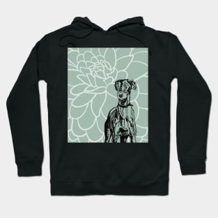 Boho Greyhound and Flower Hoodie